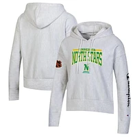 Women's Champion Heathered Gray Minnesota North Stars Reverse Weave Pullover Hoodie