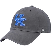 Men's '47 Charcoal Kentucky Wildcats Clean Up Adjustable Hat