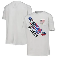 Youth White Team USA Skeleton Scattered Swatch T-Shirt