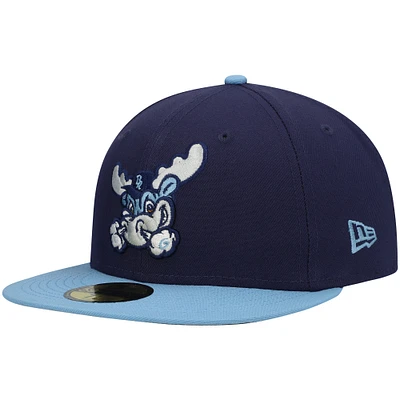 Men's New Era Light Blue Wilmington Rocks Authentic Collection Team 59FIFTY Fitted Hat