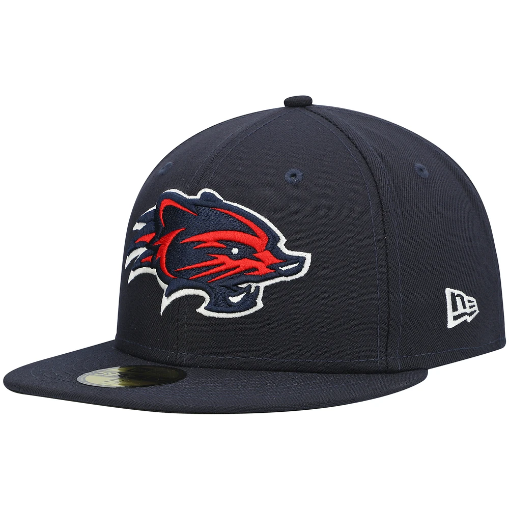 Men's New Era Navy Hampshire Fisher Cats Authentic Collection Team Home 59FIFTY Fitted Hat