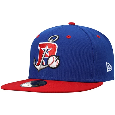 Men's New Era Blue Stockton Ports Authentic Collection Road 59FIFTY Fitted Hat