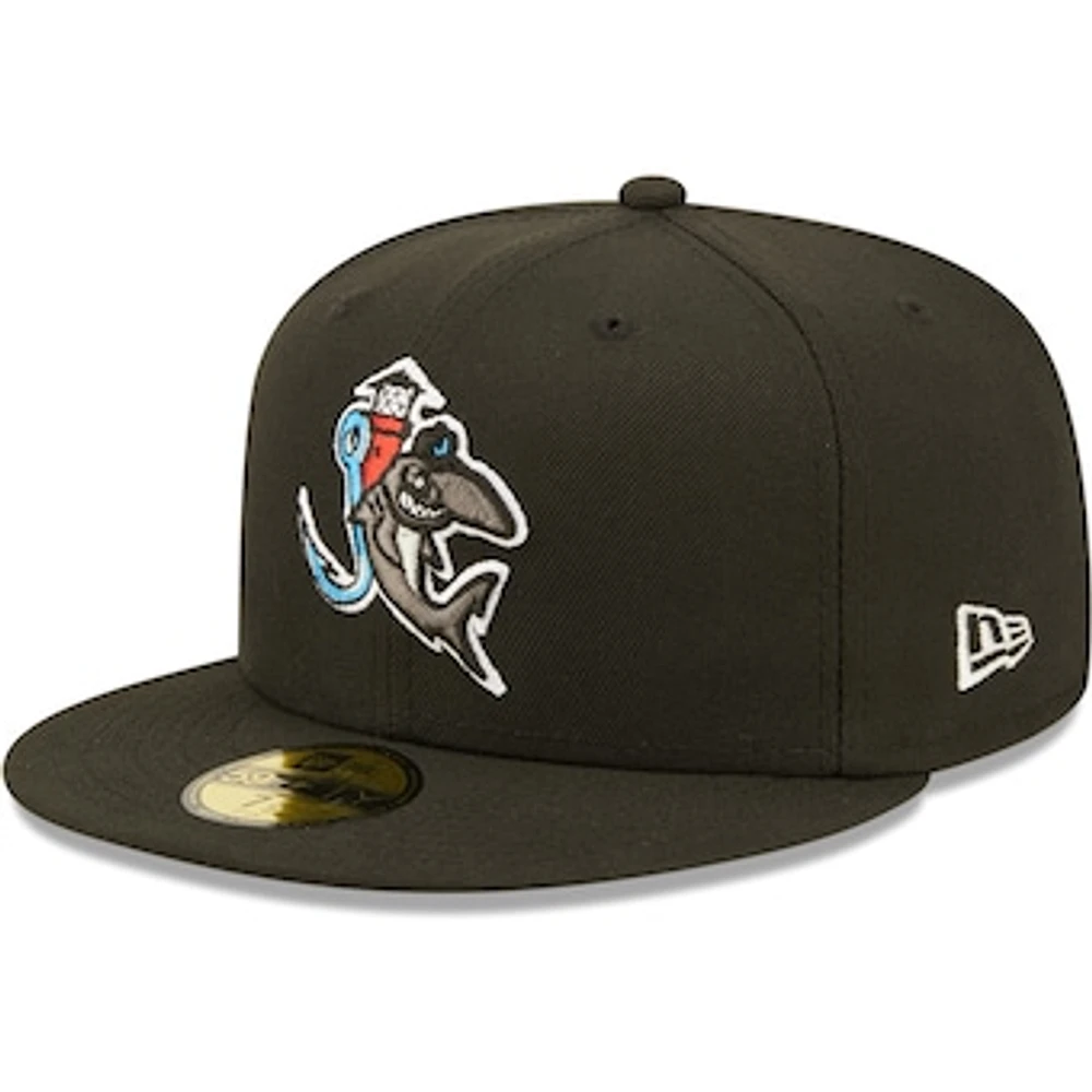 Men's New Era Black Jupiter Hammerheads Authentic Collection Team Home 59FIFTY Fitted Hat