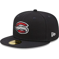 Men's New Era Navy Greenville Drive Authentic Collection Road 59FIFTY Fitted Hat