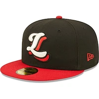 Men's New Era Black Lansing Lugnuts Authentic Collection Team 59FIFTY Fitted Hat