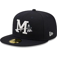 Men's New Era Navy Mississippi Braves Authentic Collection 59FIFTY Fitted Hat