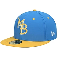 Men's New Era Light Blue Myrtle Beach Pelicans Authentic Collection Team Alternate 59FIFTY Fitted Hat