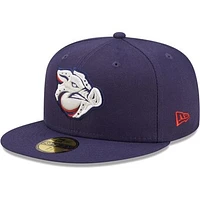 Men's New Era Navy Lehigh Valley IronPigs Authentic Collection 59FIFTY Fitted Hat