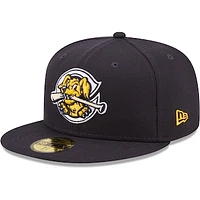 Men's New Era Navy Charleston RiverDogs Authentic Collection 59FIFTY Fitted Hat