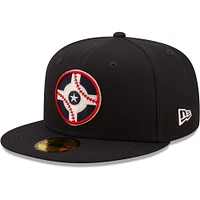 Men's New Era Navy Indianapolis Indians Authentic Collection 59FIFTY Fitted Hat