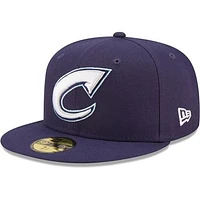 Men's New Era Navy Columbus Clippers Authentic Collection 59FIFTY Fitted Hat