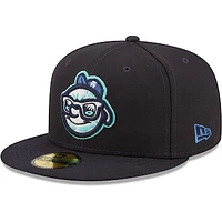 Men's New Era Navy Asheville Tourists Authentic Collection 59FIFTY Fitted Hat