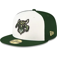 Men's New Era White Augusta GreenJackets Authentic Collection 59FIFTY Fitted Hat