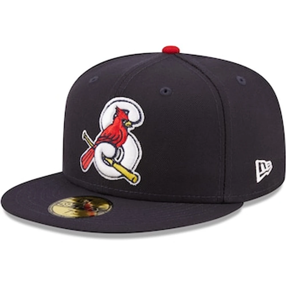 Men's New Era Navy Springfield Cardinals Authentic Collection 59FIFTY Fitted Hat