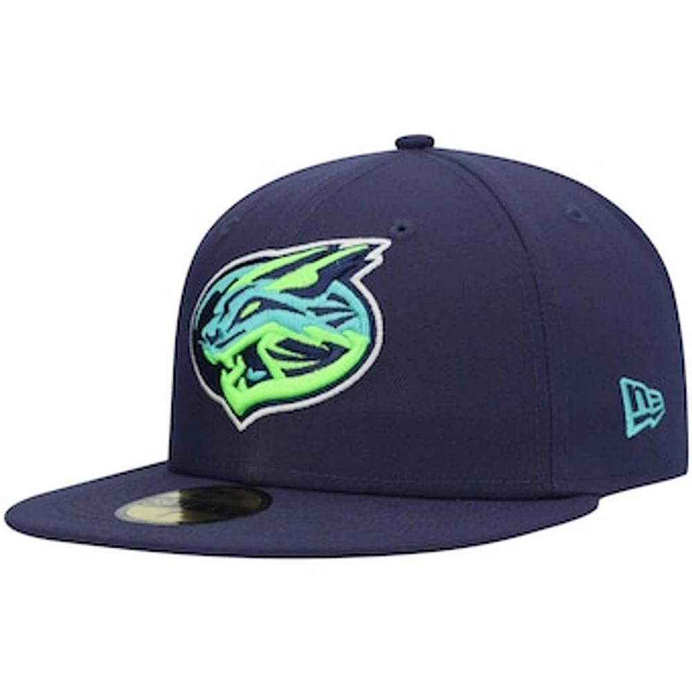 Men's New Era Navy Lynchburg Hillcats Authentic Collection Team Home 59FIFTY Fitted Hat