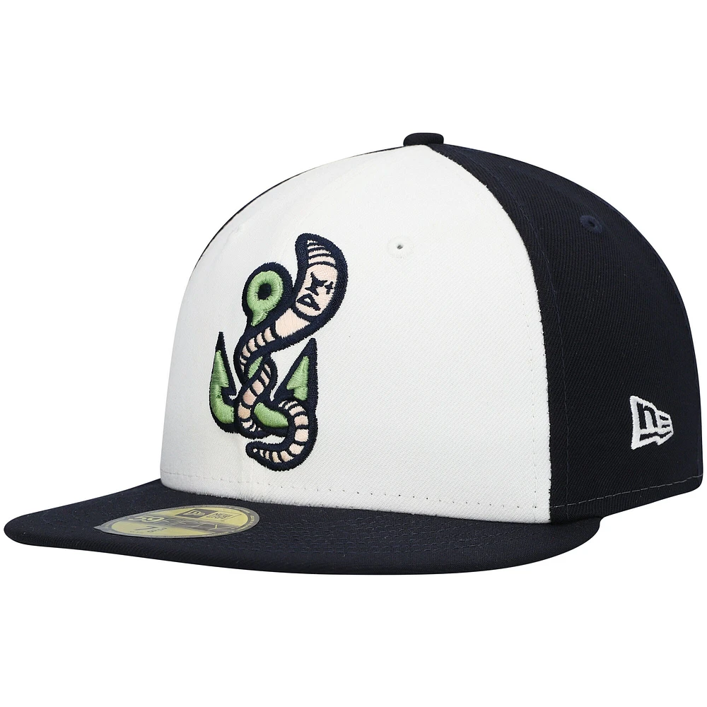 Men's New Era White Gwinnett Stripers Authentic Collection Team Alternate 59FIFTY Fitted Hat