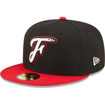 Men's New Era /Black Fayetteville Woodpeckers Authentic Collection 59FIFTY Fitted Hat