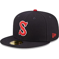 Men's New Era Navy Salem Red Sox Authentic Collection 59FIFTY Fitted Hat