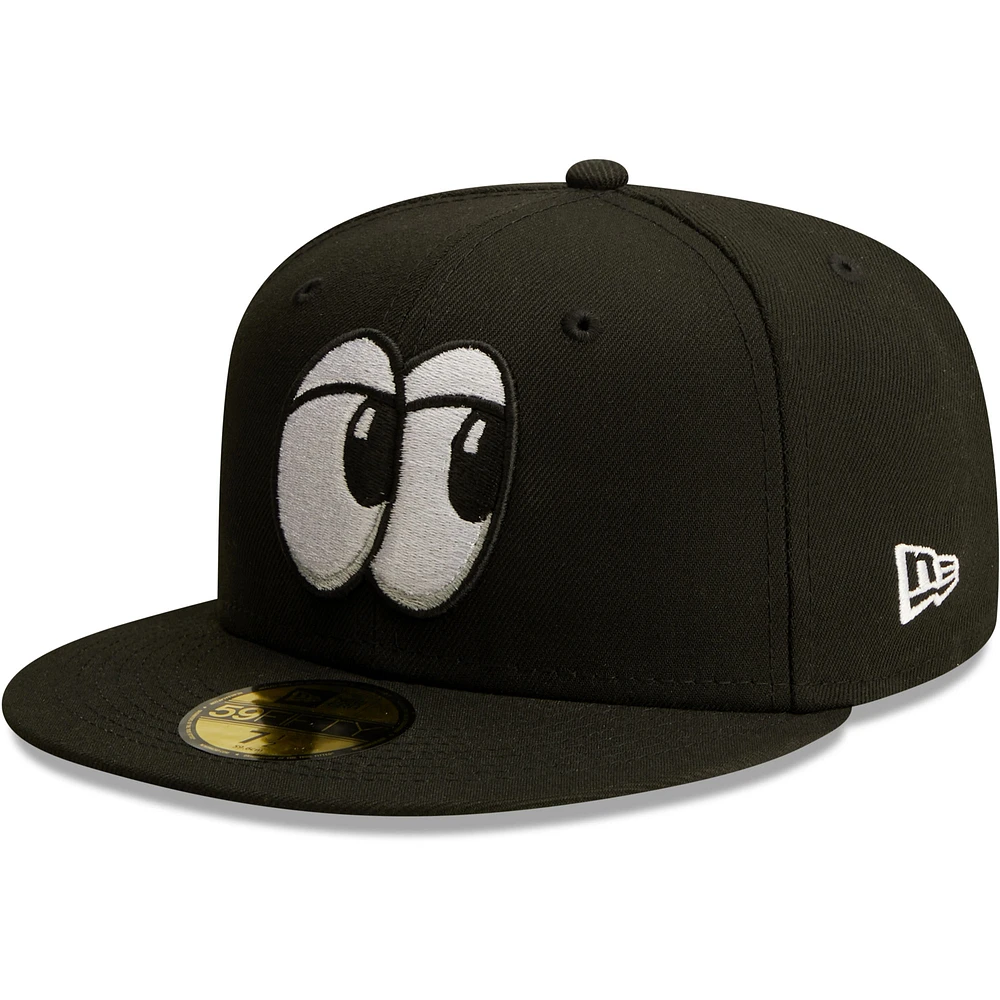 Men's New Era Black Chattanooga Lookouts Authentic Collection Team Alternate 59FIFTY Fitted Hat