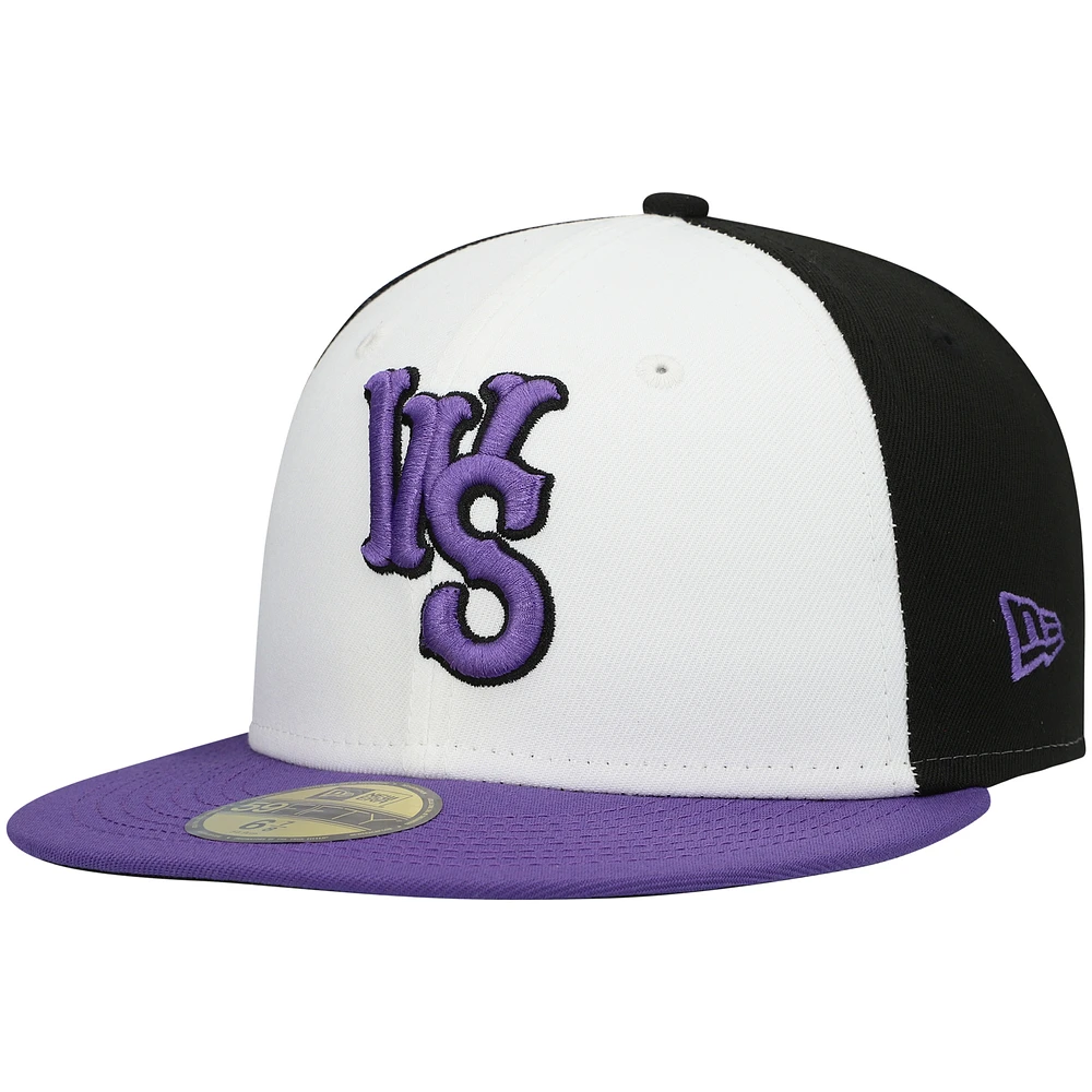 Men's New Era White Winston-Salem Dash Authentic Collection Team Alternate 59FIFTY Fitted Hat