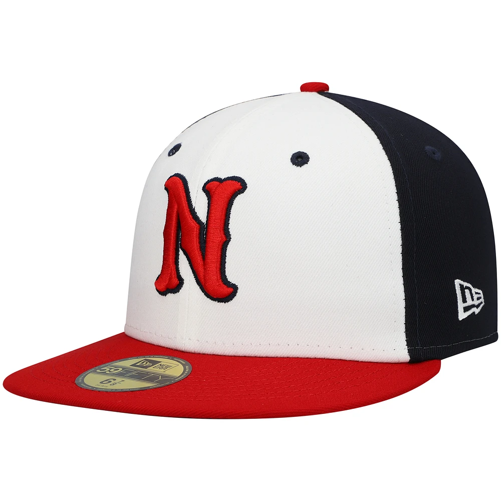 Men's New Era White Nashville Sounds Authentic Collection Team Alternate 59FIFTY Fitted Hat