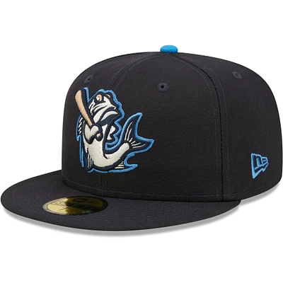 Men's New Era Navy Tampa Tarpons Authentic Collection Team Home 59FIFTY Fitted Hat