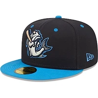 Men's New Era Navy Tampa Tarpons Authentic Collection Road 59FIFTY Fitted Hat