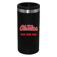 Black Ole Miss Rebels 12oz. Personalized Slim Can Holder