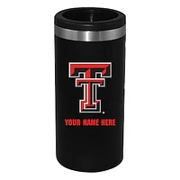 Black Texas Tech Red Raiders 12oz. Personalized Slim Can Holder