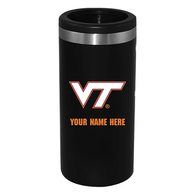 Black Virginia Tech Hokies 12oz. Personalized Slim Can Holder