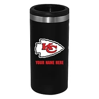 Black Kansas City Chiefs 12oz. Personalized Slim Can Holder