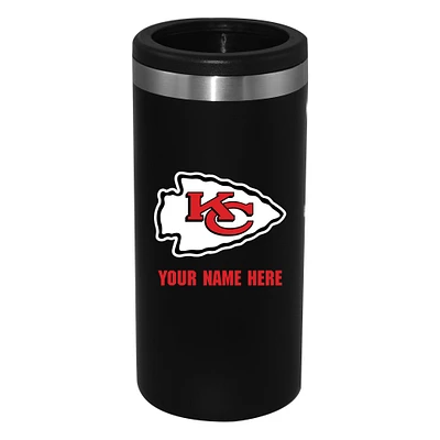 Black Kansas City Chiefs 12oz. Personalized Slim Can Holder
