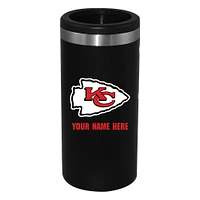 Black Kansas City Chiefs 12oz. Personalized Slim Can Holder