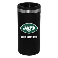 Black New York Jets 12oz. Personalized Slim Can Holder