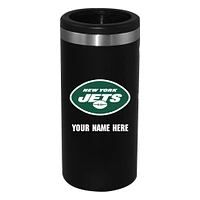 Black New York Jets 12oz. Personalized Slim Can Holder