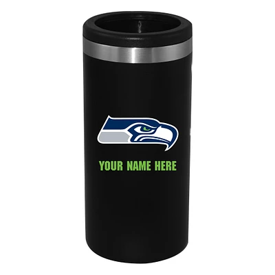 Black Seattle Seahawks 12oz. Personalized Slim Can Holder