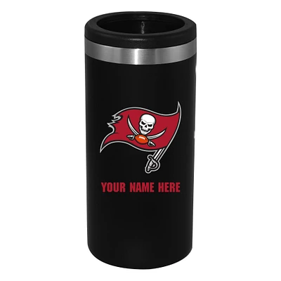 Black Tampa Bay Buccaneers 12oz. Personalized Slim Can Holder