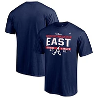 Men's Fanatics Navy Atlanta Braves 2021 NL East Division Champions Locker Room T-Shirt