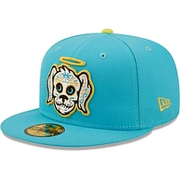 Men's New Era Aqua Perros Santos De Charleston Copa La Diversion 59FIFTY Fitted Hat