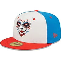 Men's New Era White/Orange Familia de Tacoma Copa De La Diversion 59FIFTY Fitted Hat