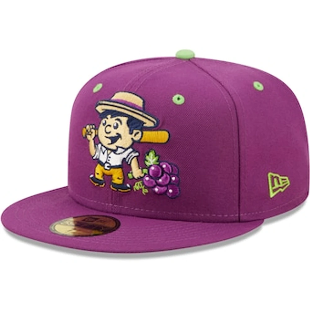 Men's New Era Purple Viñeros De Tri-City Copa La Diversion 59FIFTY Fitted Hat