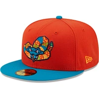 Men's New Era Orange/Teal Cascabeles de Wisconsin Copa De La Diversion 59FIFTY Fitted Hat