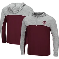 Men's Colosseum Maroon Texas A&M Aggies Flick Quarter-Zip Hoodie Windshirt