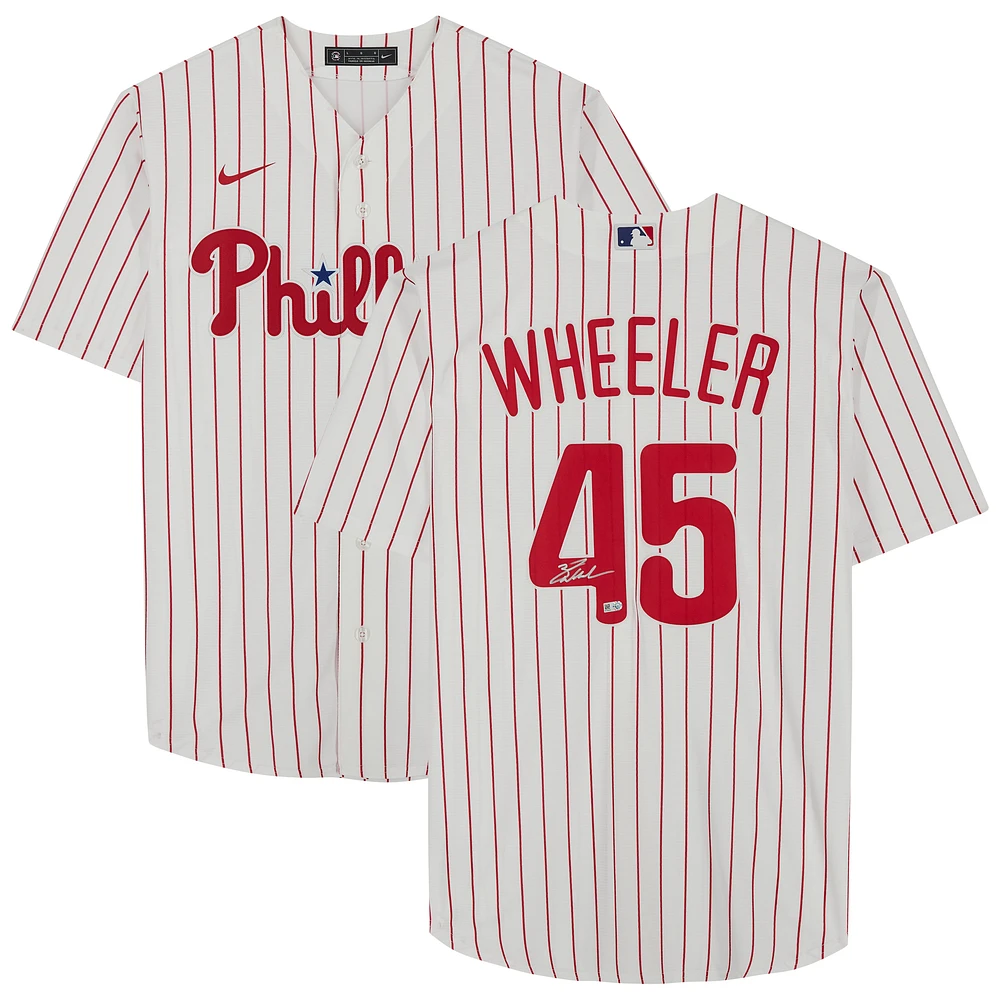 Zack Wheeler Philadelphia Phillies Autographed White Nike Authentic Jersey