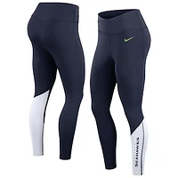 Women's Nike College Navy/White Seattle Seahawks 7/8 Performance Leggings