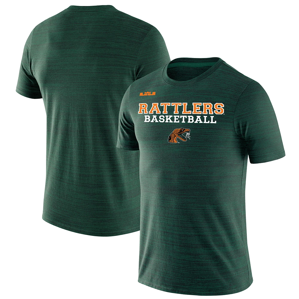 Men's Nike x LeBron James Green Florida A&M Rattlers Velocity Legend T-Shirt