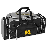 Gray Michigan Wolverines Action Duffel Bag