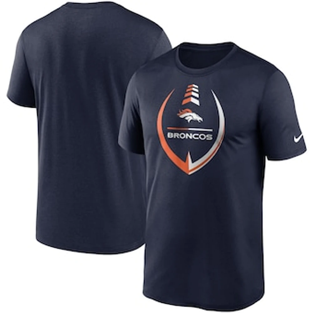 Men's Nike Navy Denver Broncos Icon Legend Performance T-Shirt