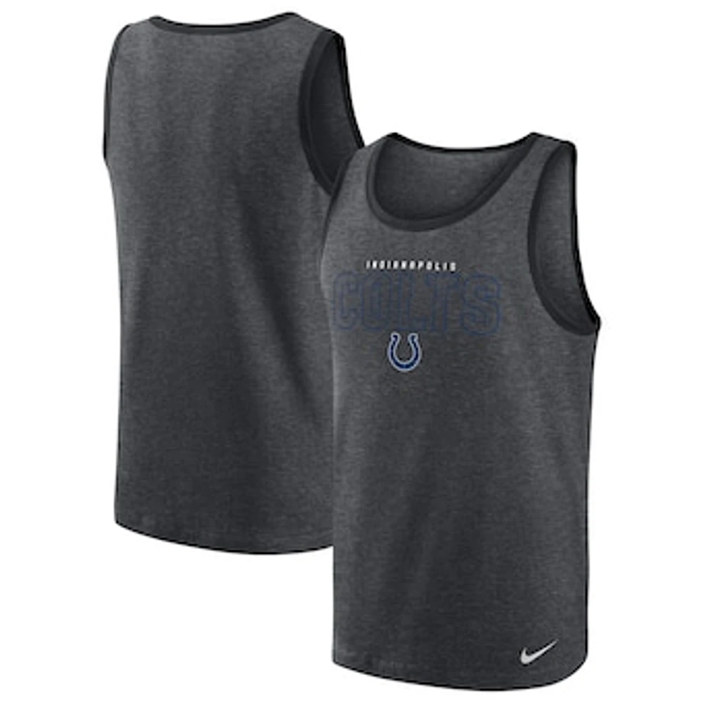 Men's Nike Heathered Charcoal Indianapolis Colts Tri-Blend Tank Top