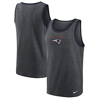 Men's Nike Heathered Charcoal New England Patriots Tri-Blend Tank Top